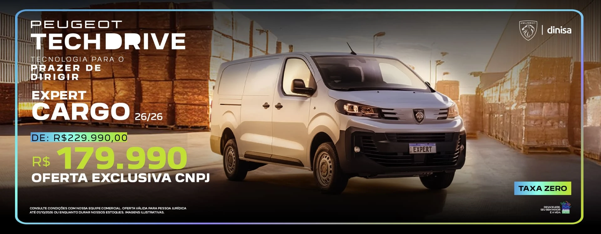 OFERTA_PEUGEOT_DINISA_EXPERT CARGO CNPJ_1920x750